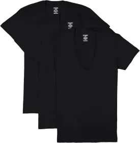 2(X)IST Mens Essential Cotton Slim Fit Deep V-Neck T-Shirt 3-Pack
