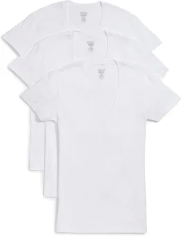 2(X)IST Mens Essential Cotton Slim Fit Deep V-Neck T-Shirt 3-Pack