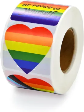 600PCS Pride Stickers, LGBTQ Sticker, Rainbow Stickers for Gay Lesbian Bisexual Pride Month Parades LGBTQ Decorations, PVC, Waterproof