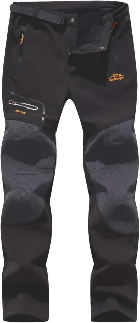 BenBoy Men's Snow Ski Outdoor Waterproof Windproof Fleece Cargo Hiking Pants