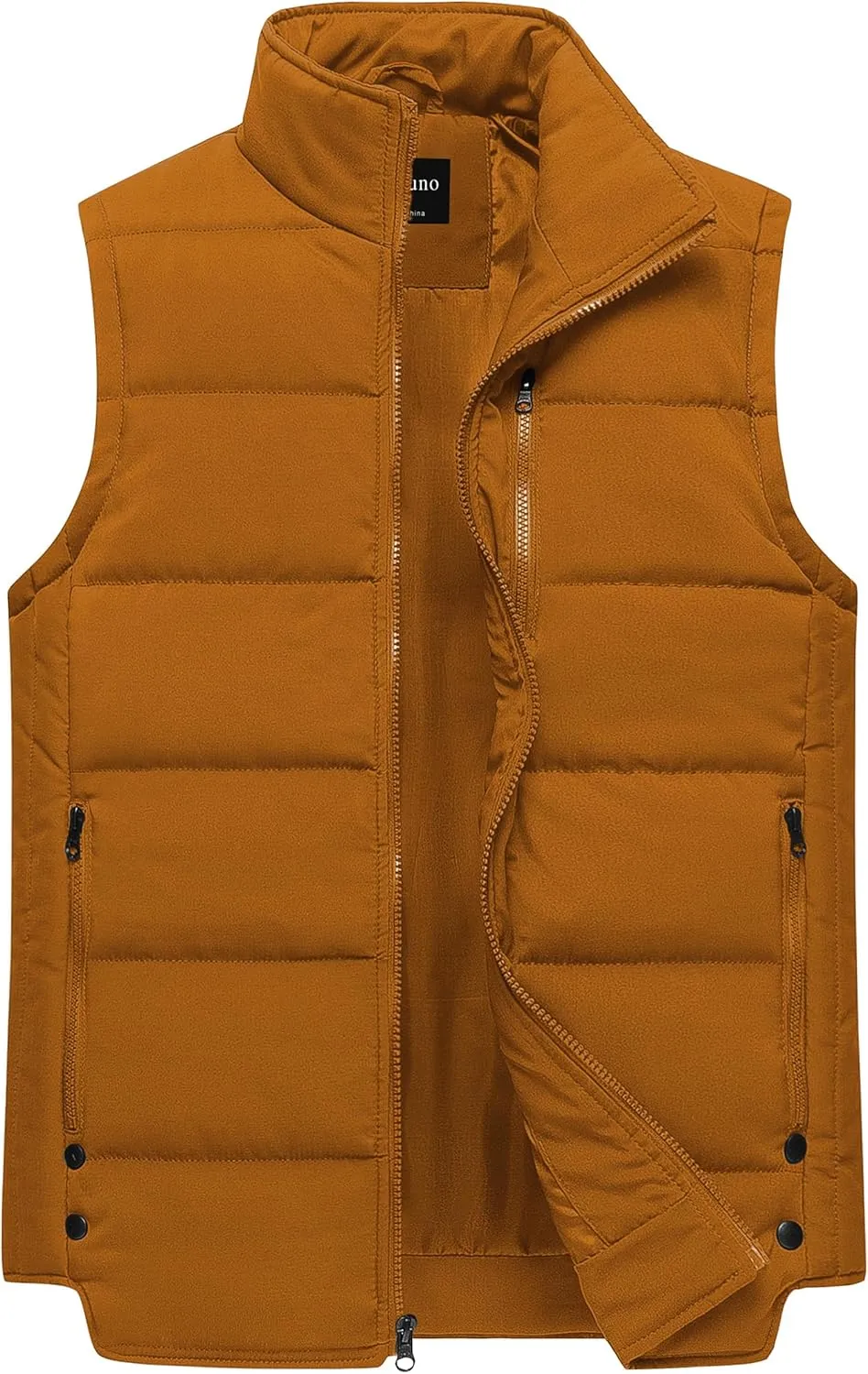 Chrisuno Men's Puffer Vest Casual Stand Collar Quilted Waistcoat Outdoor Padded Ski Vest