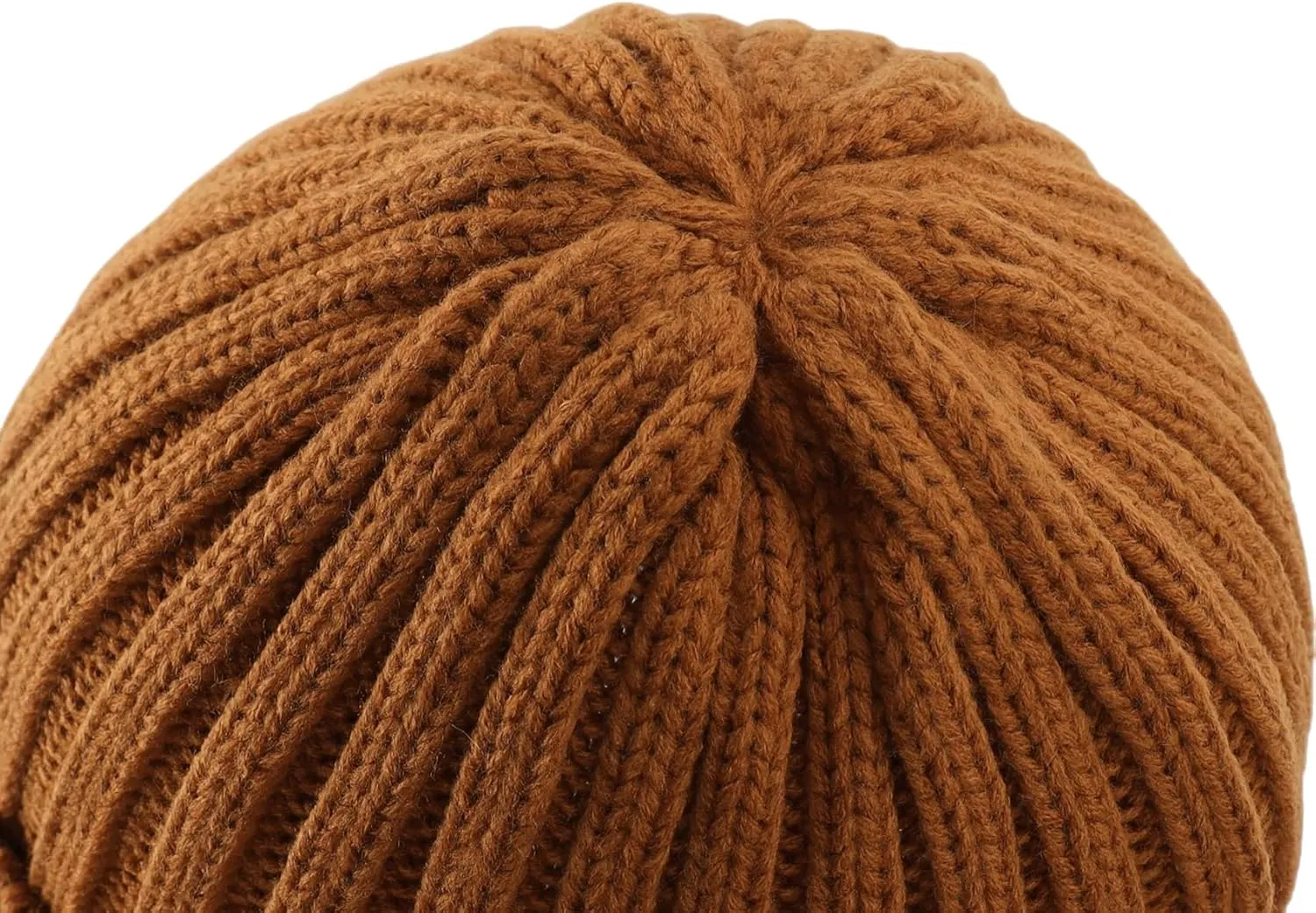 Connectyle Women's Rib Knit Cuffed Beanie Hat Stretch Acrylic Winter Hat Thick Warm Snow Ski Cap