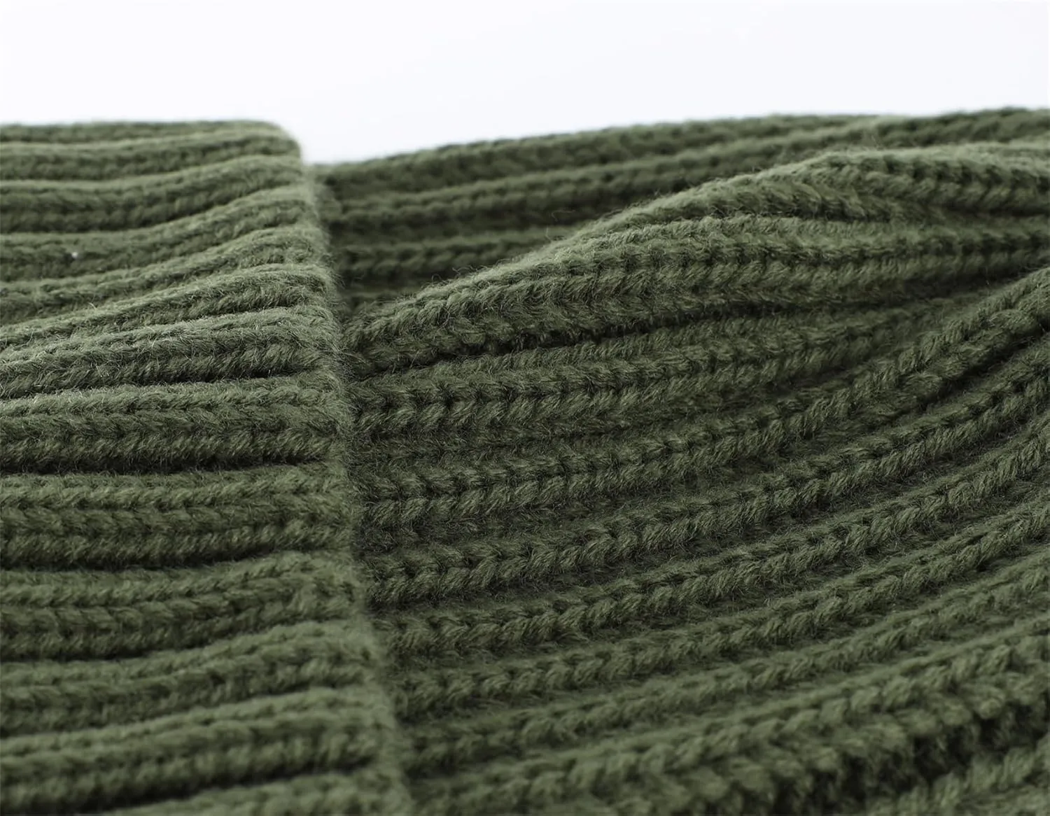 Connectyle Women's Rib Knit Cuffed Beanie Hat Stretch Acrylic Winter Hat Thick Warm Snow Ski Cap