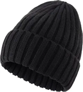 Connectyle Women's Rib Knit Cuffed Beanie Hat Stretch Acrylic Winter Hat Thick Warm Snow Ski Cap