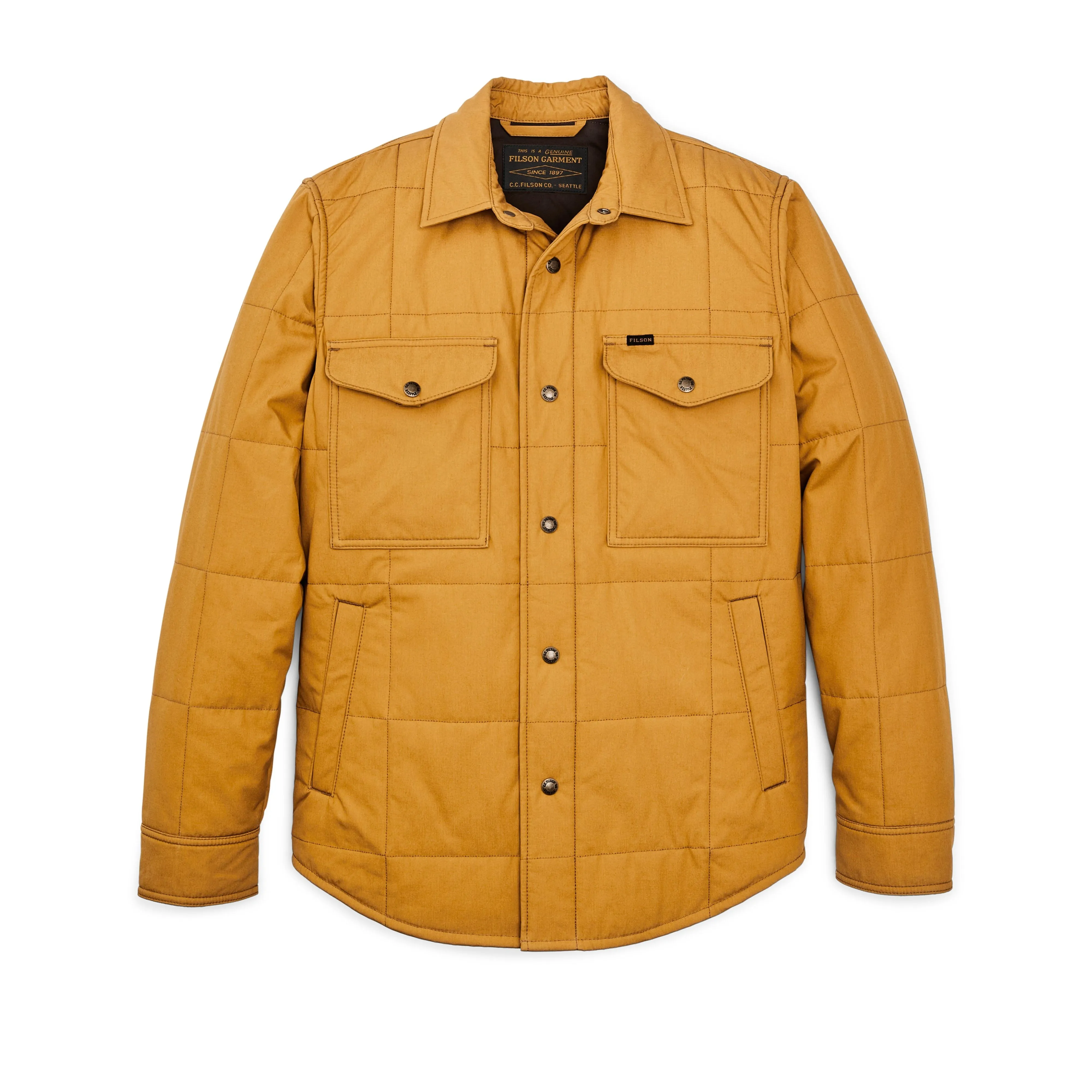 Cover Cloth Quilted Jac Shirt- Yellow Ochre