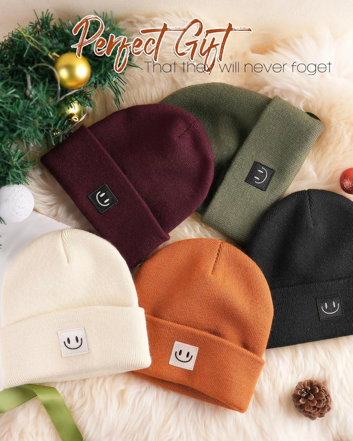 FURTALK Unisex Beanie for Women Men Knit Cuffed Winter Hats Soft Warm Cute Ski Skull Caps