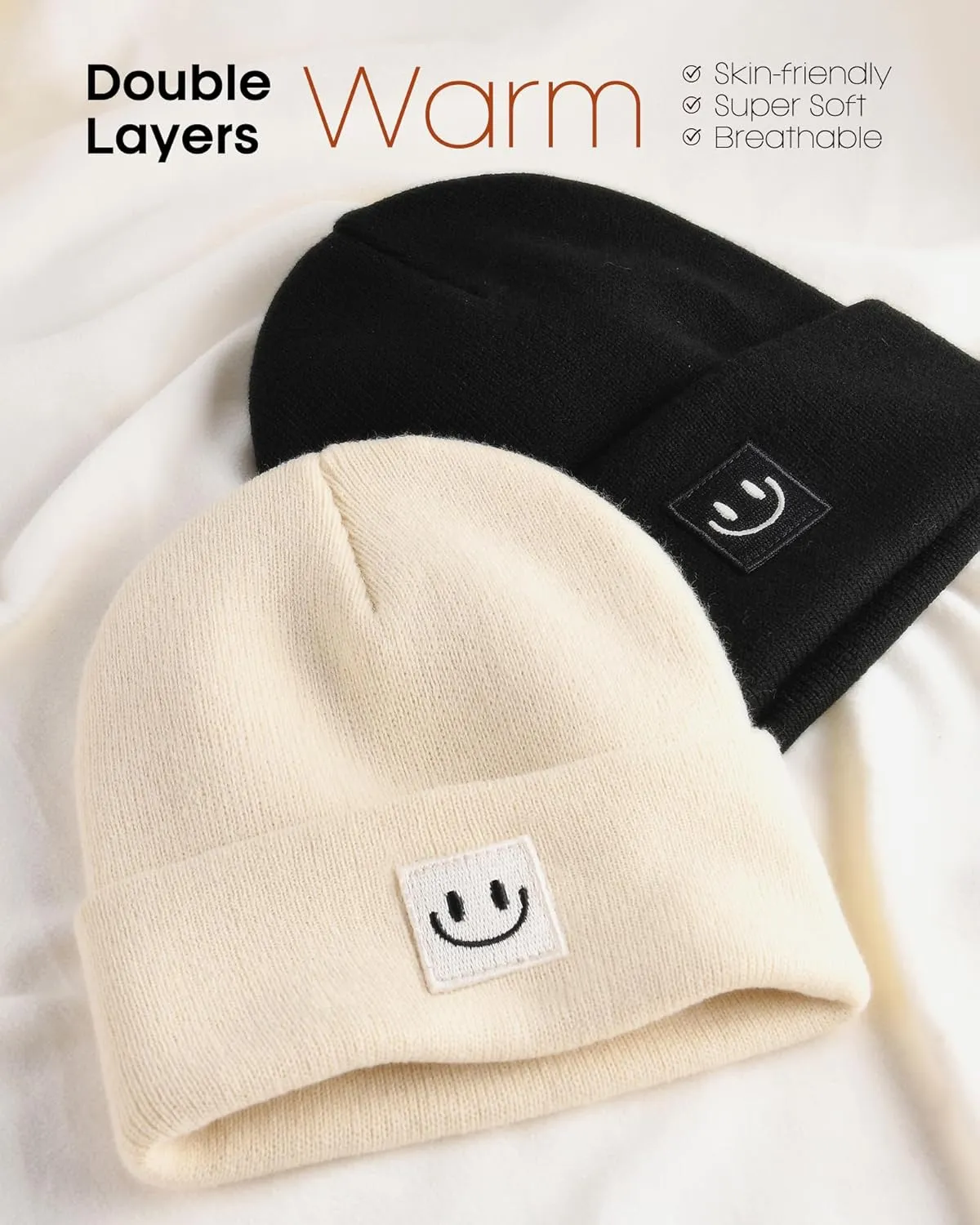 FURTALK Unisex Beanie for Women Men Knit Cuffed Winter Hats Soft Warm Cute Ski Skull Caps