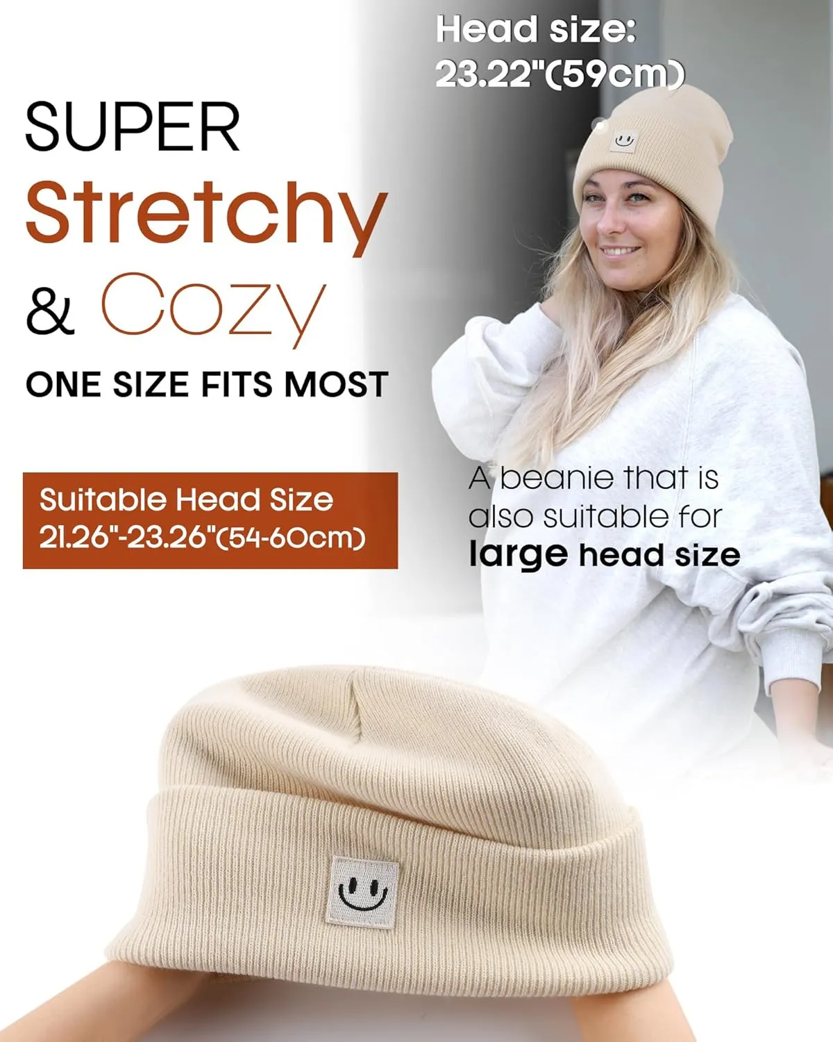 FURTALK Unisex Beanie for Women Men Knit Cuffed Winter Hats Soft Warm Cute Ski Skull Caps