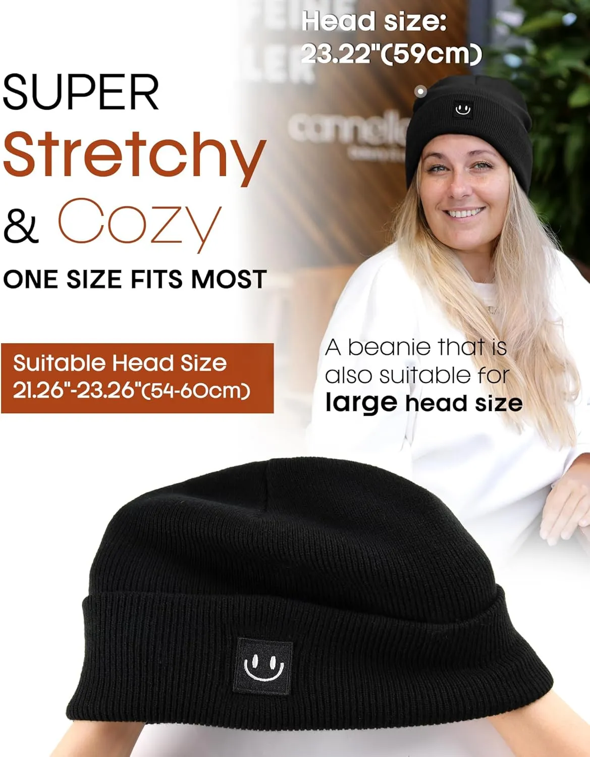 FURTALK Unisex Beanie for Women Men Knit Cuffed Winter Hats Soft Warm Cute Ski Skull Caps