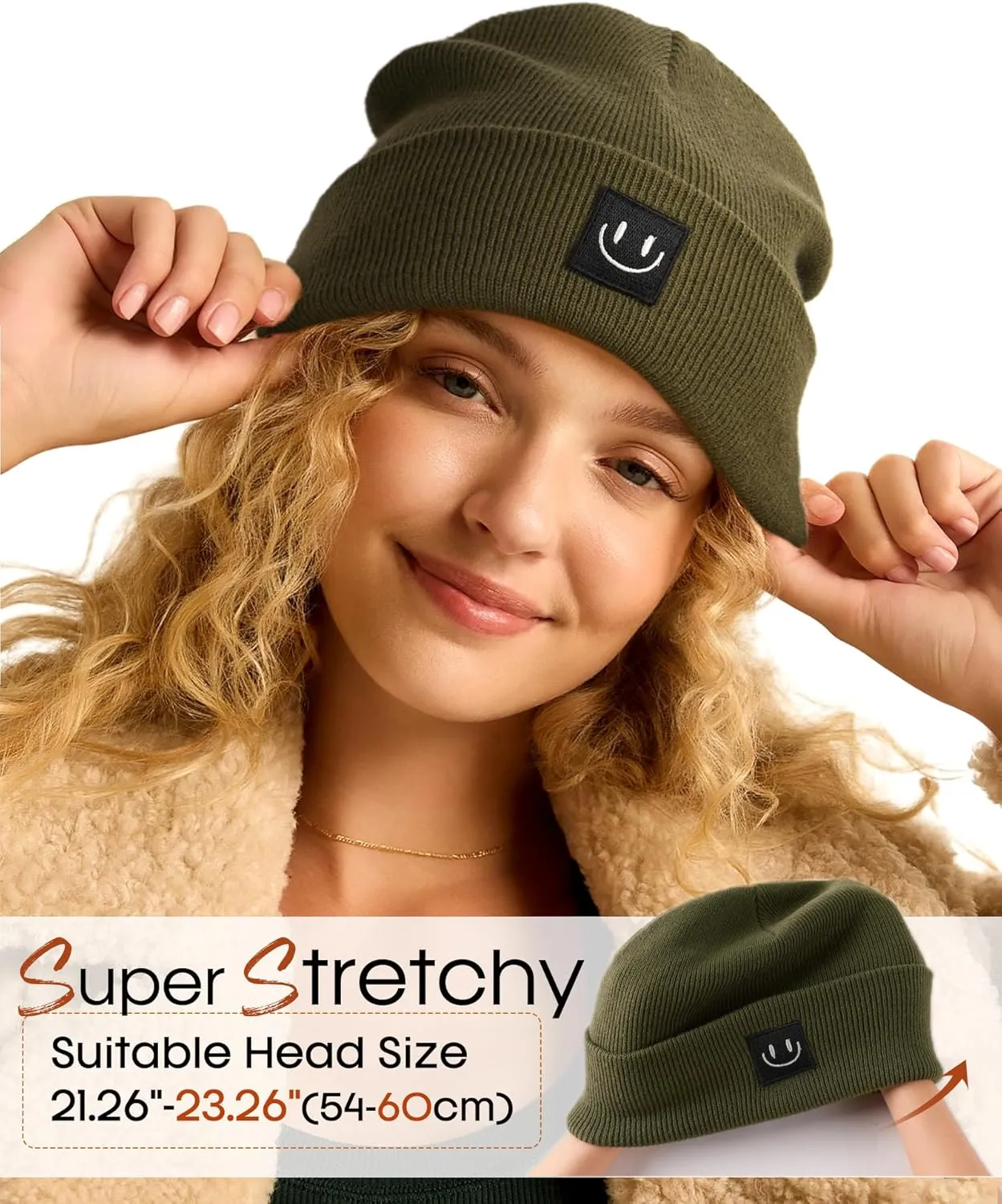 FURTALK Unisex Beanie for Women Men Knit Cuffed Winter Hats Soft Warm Cute Ski Skull Caps