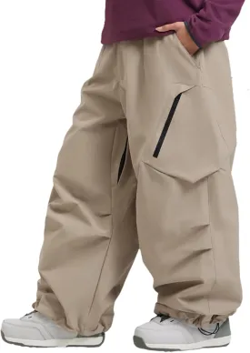 GSOU SNOW Womens Mens Snowboard Pants Baggy Cargo Ski Snow Pants Loose Fit Waterproof Windproof Insulated