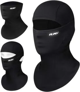 ILM Balaclava Motorbike for Men and Women - Balaclava Face Mask for Ski Snowboard Cycling Motorcycle Working Cold Weather Snow Mask, Black