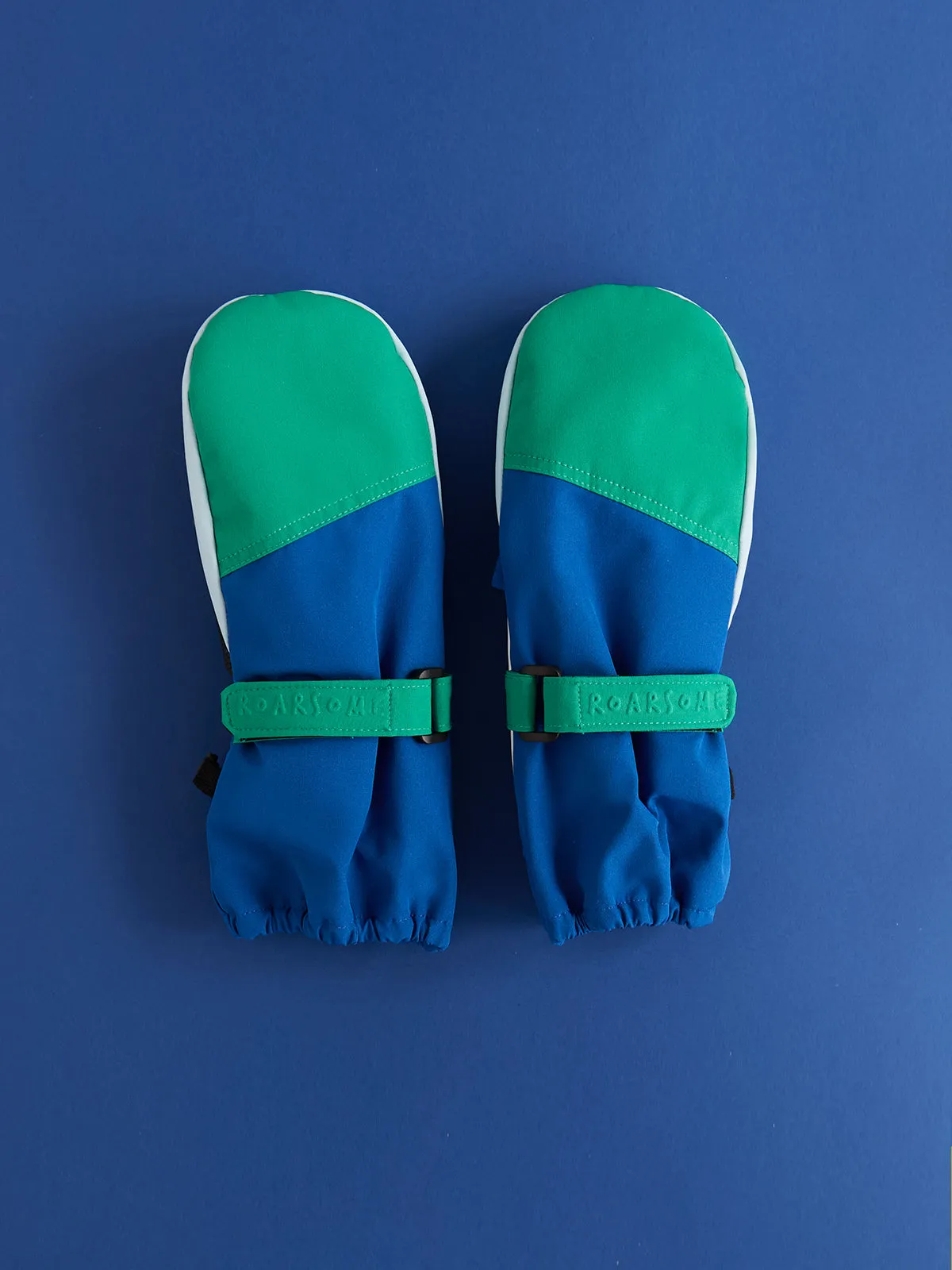 Kids Ski Gloves - Blue/Green