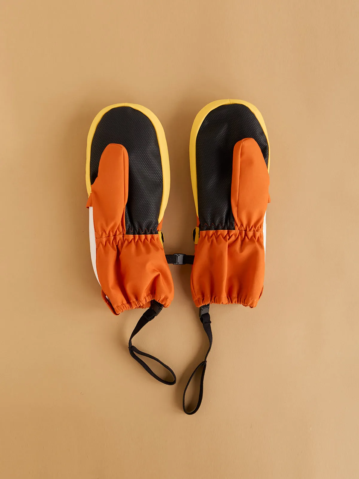 Kids Ski Gloves - Yellow/Orange