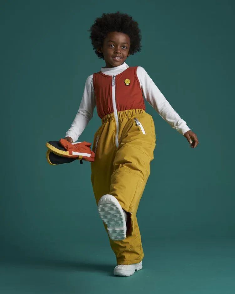 Kids Ski Gloves - Yellow/Orange