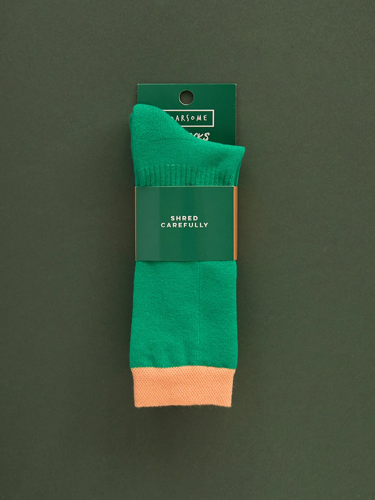 Kids Ski Socks - Green/Orange