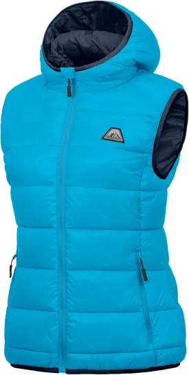 Mapamyumco Womens Lightweight Puffer Vest with Hood, Water-Resistant Sleeveless Jacket for Hiking Ski