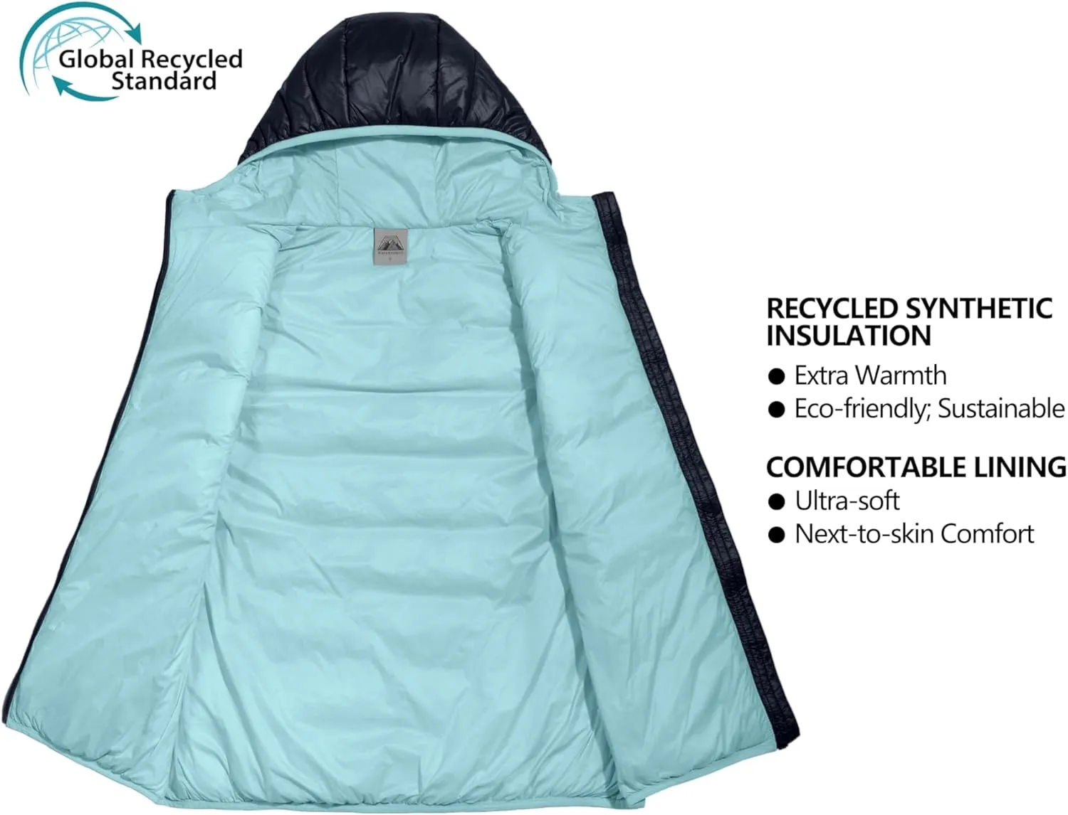 Mapamyumco Womens Lightweight Puffer Vest with Hood, Water-Resistant Sleeveless Jacket for Hiking Ski
