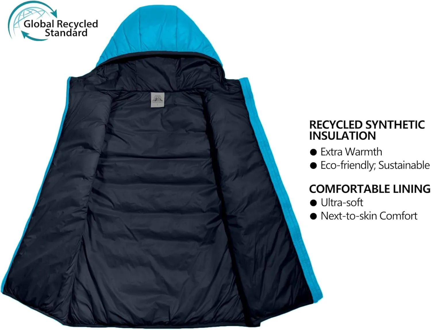 Mapamyumco Womens Lightweight Puffer Vest with Hood, Water-Resistant Sleeveless Jacket for Hiking Ski