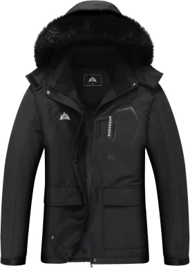 MOERDENG Women's Ski Jacket Waterproof Warm Winter Coat Hooded Snowboarding Jacket Versatile for Hiking & Winter Activities