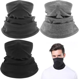 MUNSKT 3Pcs Unisex Neck Warmer, Winter Neck Warmer Scarf, Multifunctional Cycling/Windproof Neck, Ski Mask, UV/Dust Protection Mask, Face Cover
