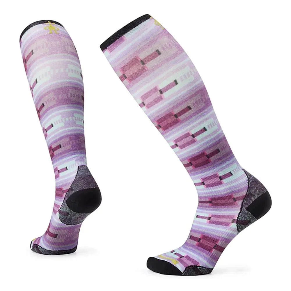 Smartwool Ski Zero Cushion Flirt With Me Print Over The Calf Socks