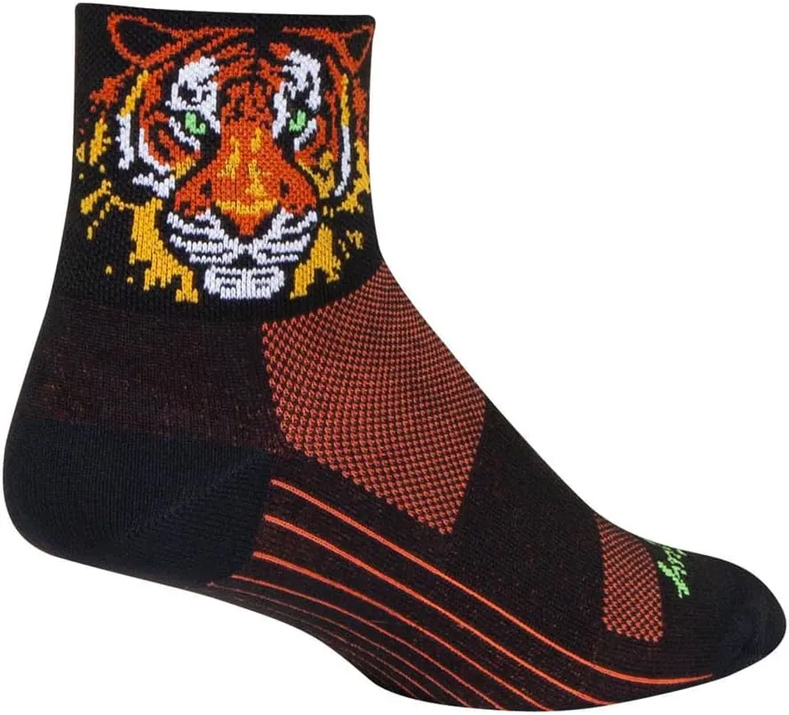 SockGuy Unisex 3in Easy Tiger Cycling/Running/Active Socks
