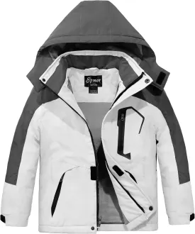 Spmor Boys Waterproof Ski Jacket Warm Coat Windproof Winter Snowboarding Jacket