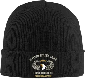 United States Army Airborne 101st Fort Campbell Veteran Beanie Hat Unisex Knit Hat Ski Stocking Cuffed Cap