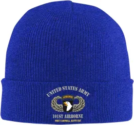 United States Army Airborne 101st Fort Campbell Veteran Beanie Hat Unisex Knit Hat Ski Stocking Cuffed Cap