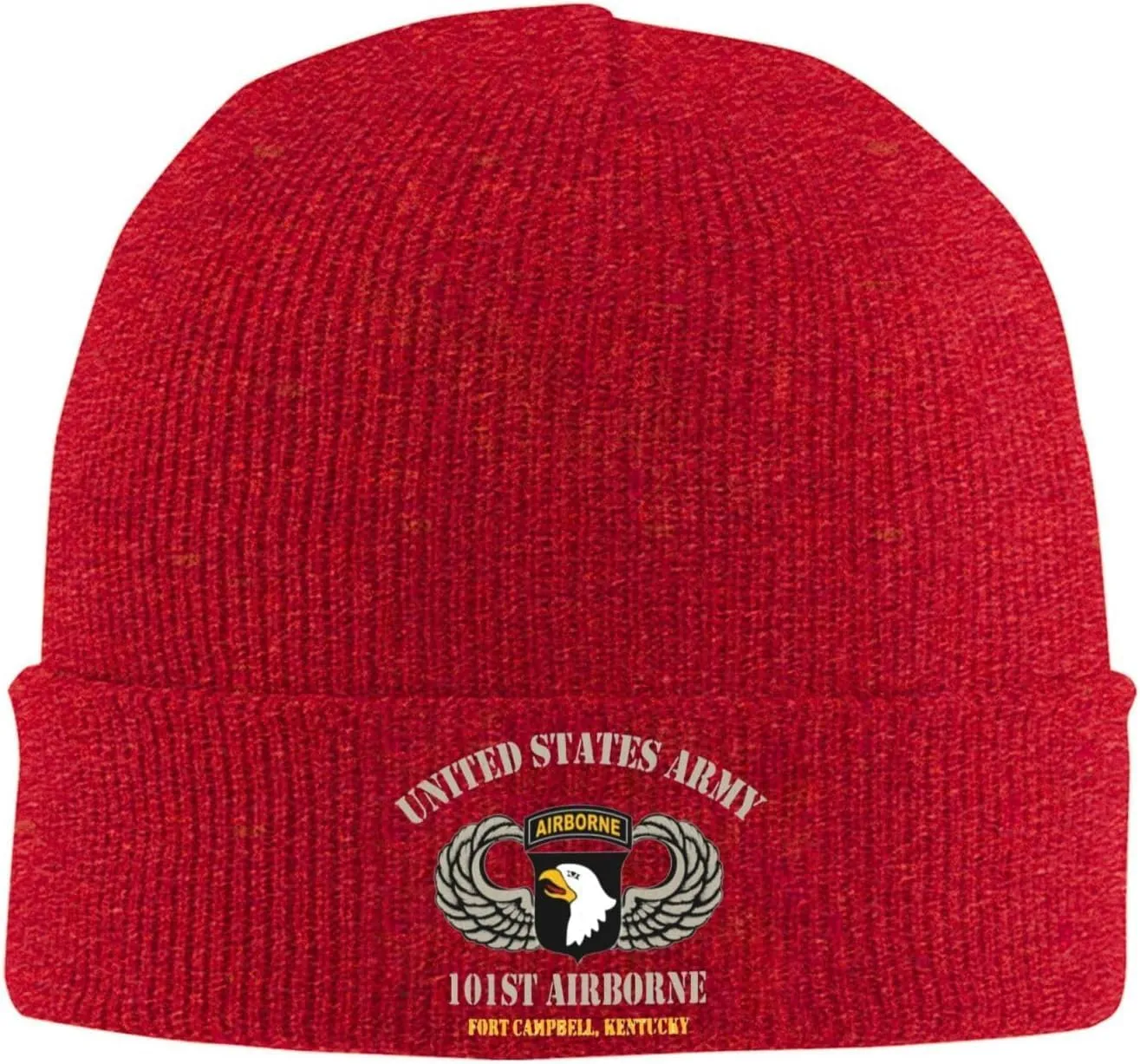 United States Army Airborne 101st Fort Campbell Veteran Beanie Hat Unisex Knit Hat Ski Stocking Cuffed Cap