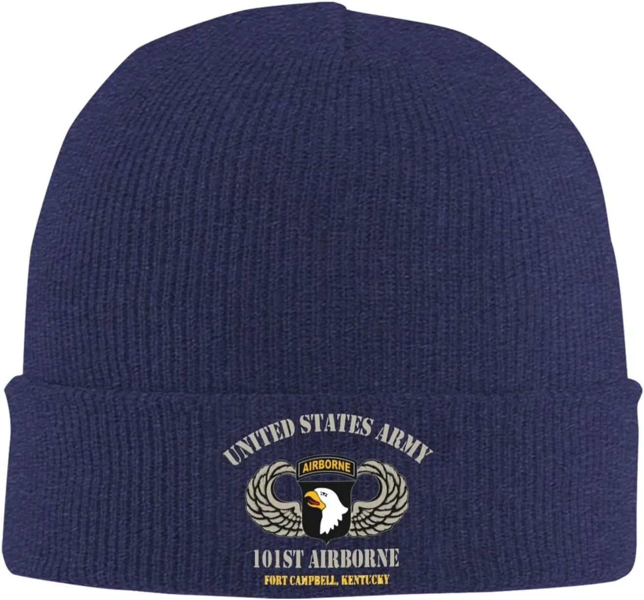 United States Army Airborne 101st Fort Campbell Veteran Beanie Hat Unisex Knit Hat Ski Stocking Cuffed Cap
