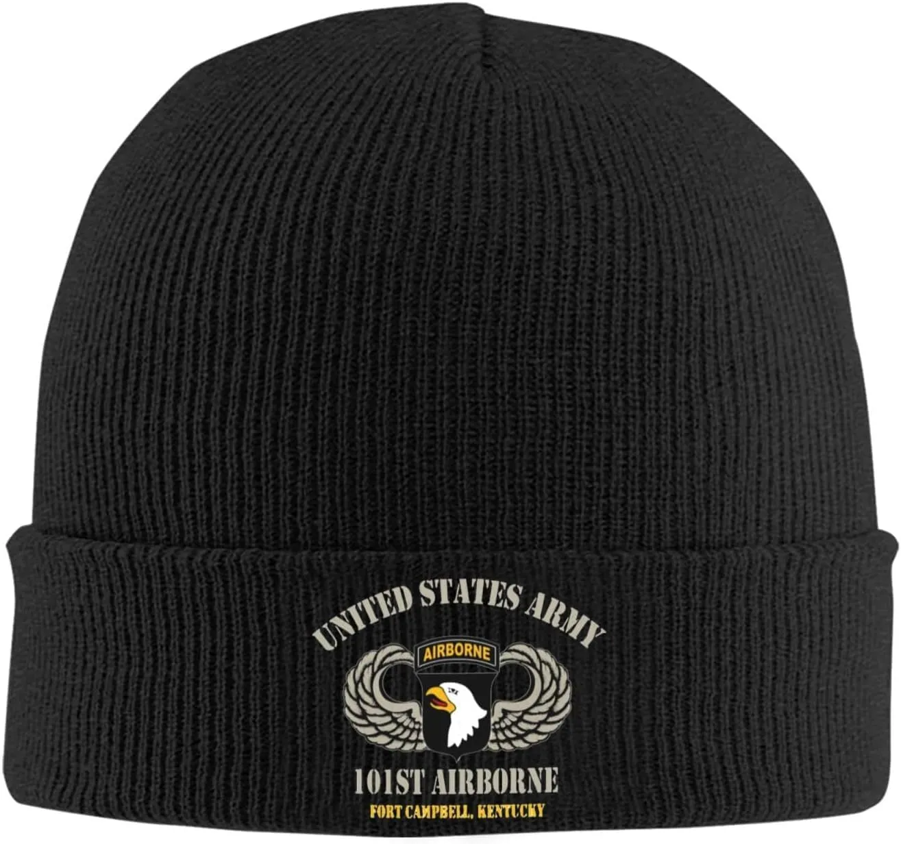 United States Army Airborne 101st Fort Campbell Veteran Beanie Hat Unisex Knit Hat Ski Stocking Cuffed Cap