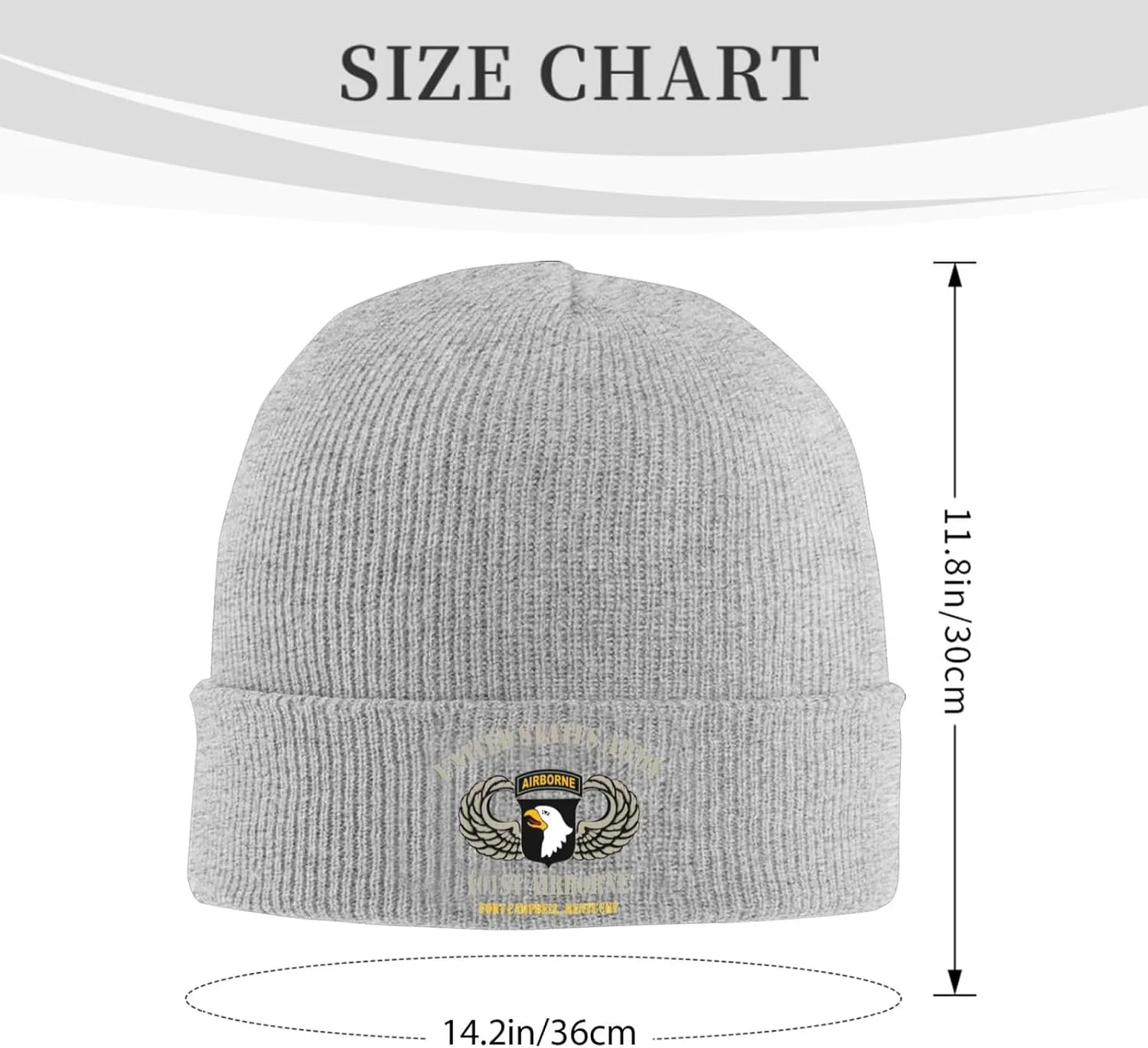 United States Army Airborne 101st Fort Campbell Veteran Beanie Hat Unisex Knit Hat Ski Stocking Cuffed Cap