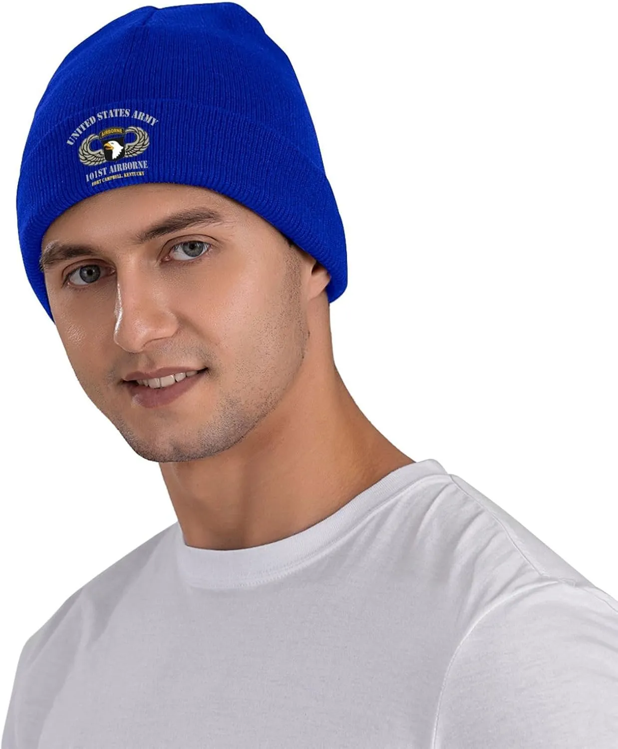 United States Army Airborne 101st Fort Campbell Veteran Beanie Hat Unisex Knit Hat Ski Stocking Cuffed Cap