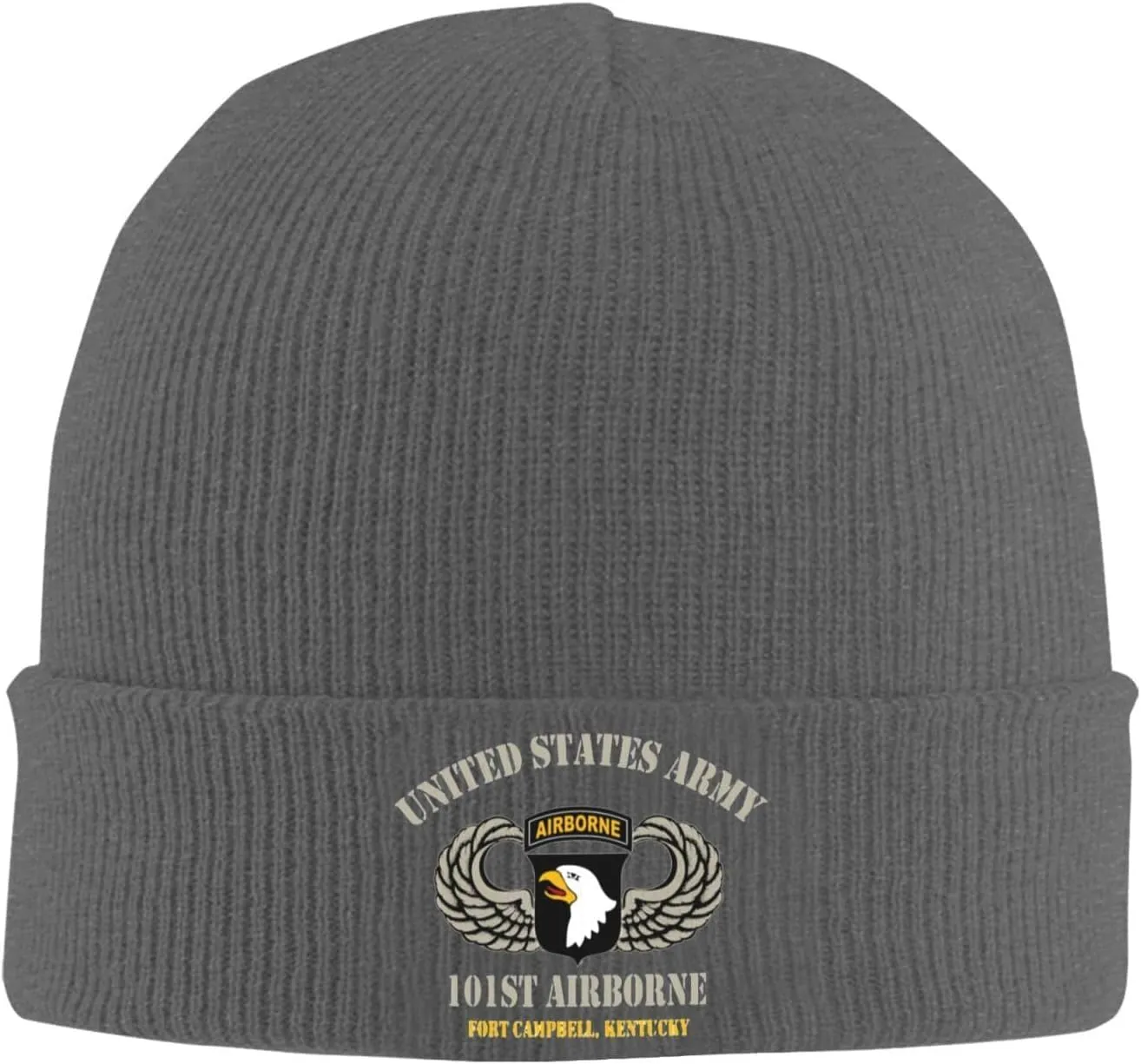 United States Army Airborne 101st Fort Campbell Veteran Beanie Hat Unisex Knit Hat Ski Stocking Cuffed Cap