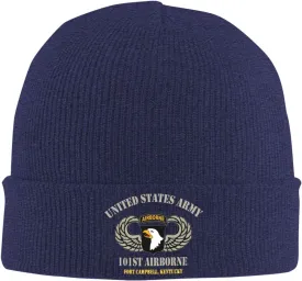 United States Army Airborne 101st Fort Campbell Veteran Beanie Hat Unisex Knit Hat Ski Stocking Cuffed Cap