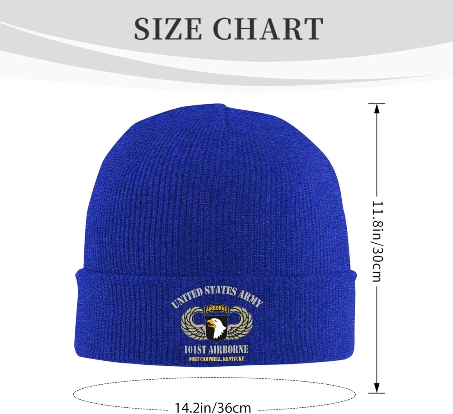 United States Army Airborne 101st Fort Campbell Veteran Beanie Hat Unisex Knit Hat Ski Stocking Cuffed Cap