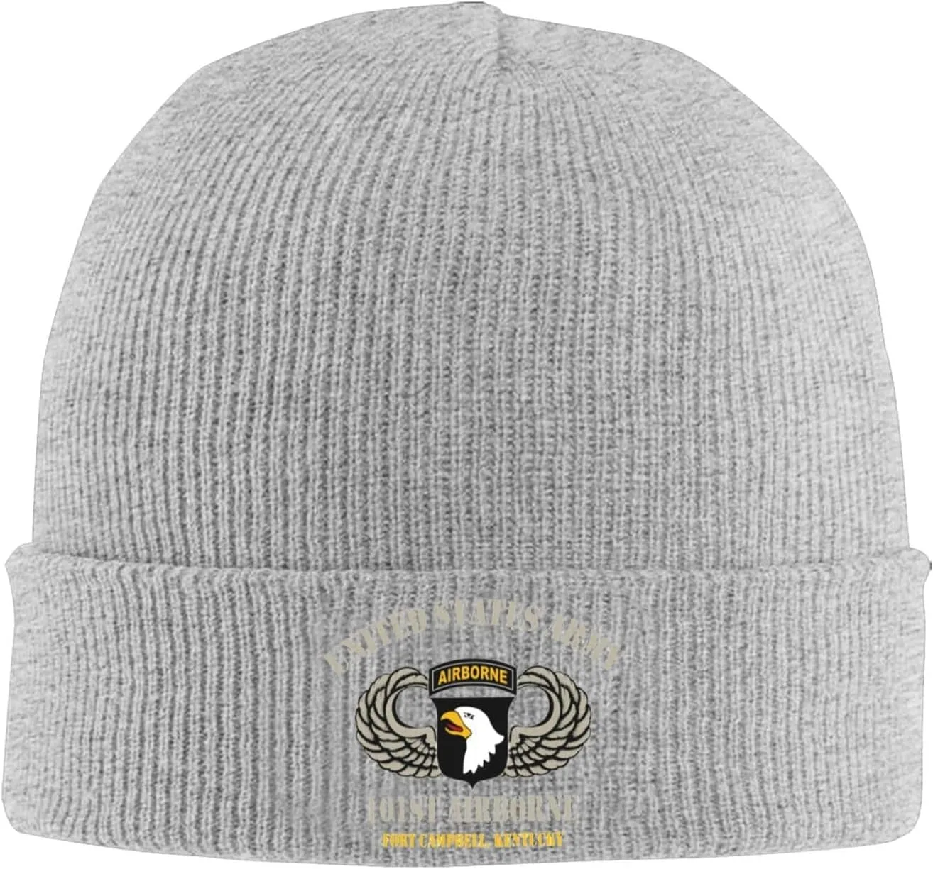 United States Army Airborne 101st Fort Campbell Veteran Beanie Hat Unisex Knit Hat Ski Stocking Cuffed Cap