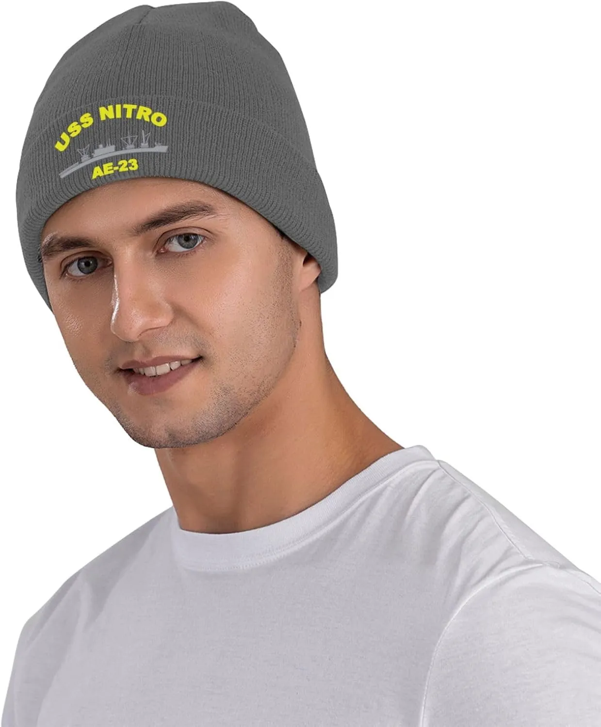 USS Nitro Ae-23 Beanie Hat Unisex Knit Hat Ski Stocking Cuffed Cap