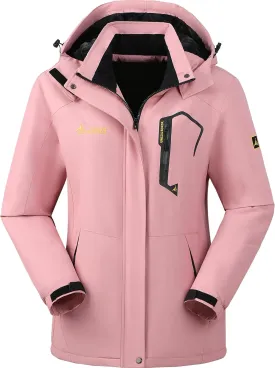 V.A.TOR 189 UNCO&BOROR Women Thermal Insulated Ski Jacket,Waterproof Windproof Coat with Hood for Hiking & Snowboarding